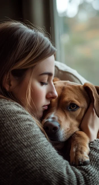 Chica dudando si castrar a su perro